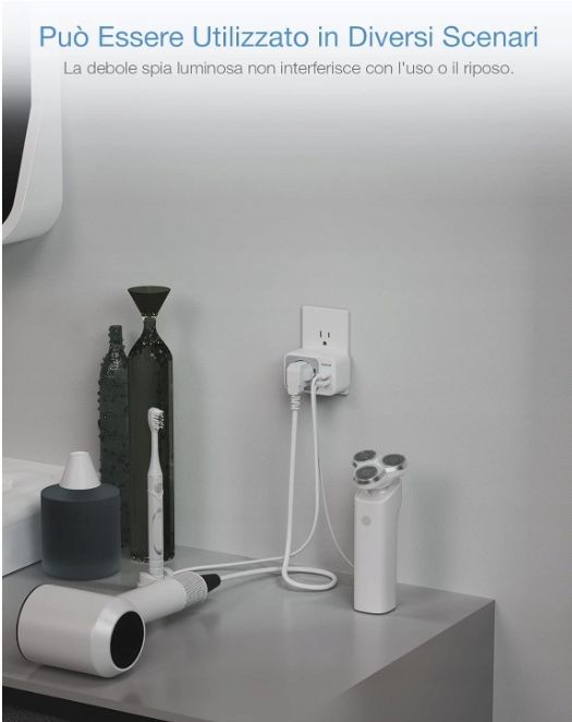 TESSAN Amerykański adapter z 2 USB, adapter amerykański z 2 gniazdami