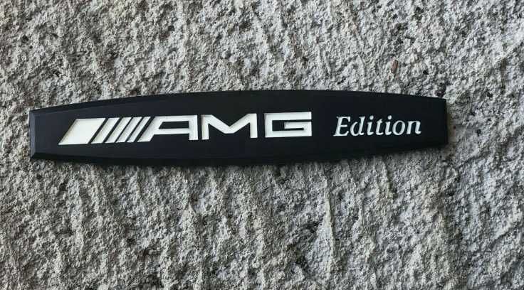 Nowy znaczek AMG Edition czarny przyklejany metal