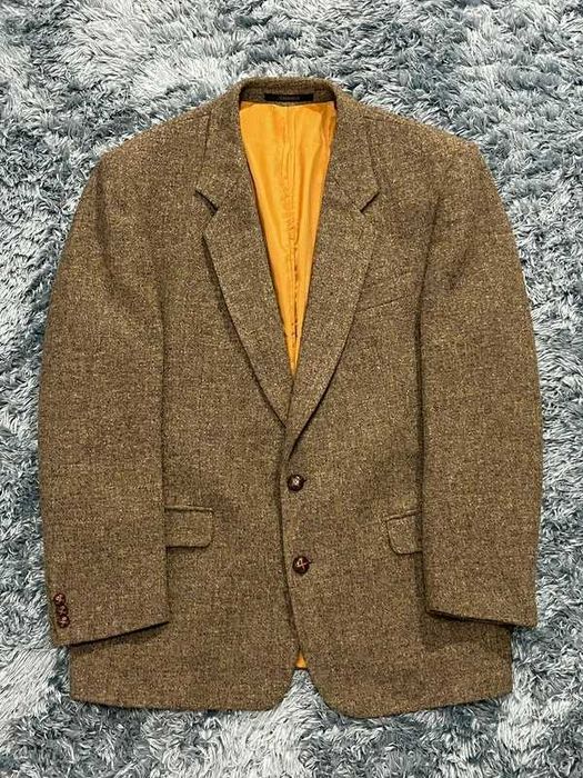 Harris Tweed Brązowa Marynarka Męska