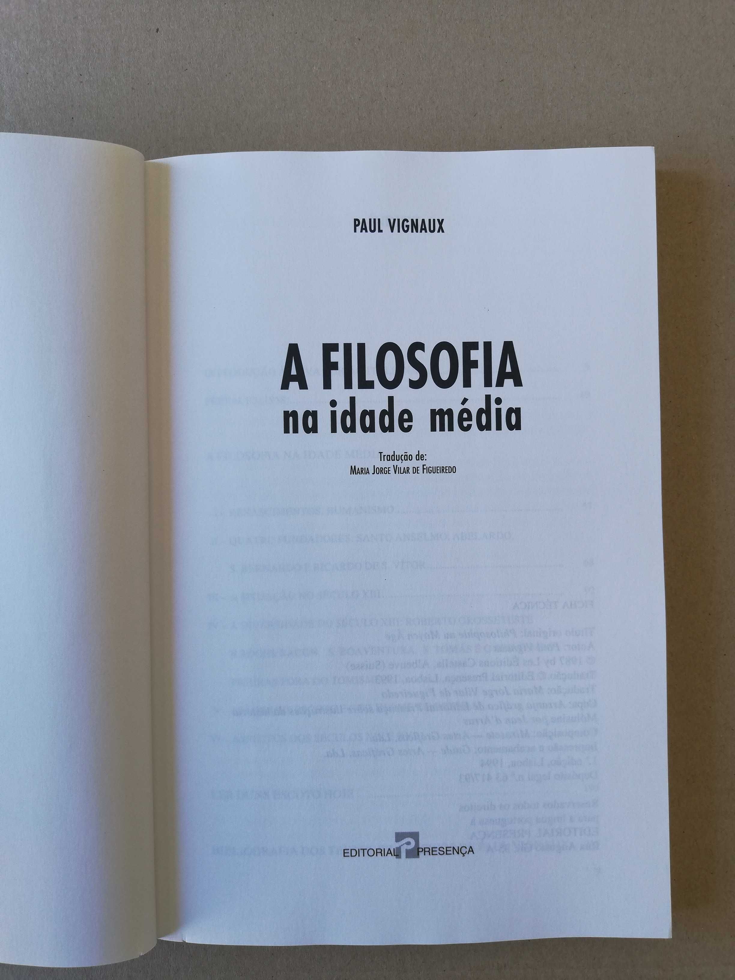A filosofia na Idade Média - Paul Vignaux