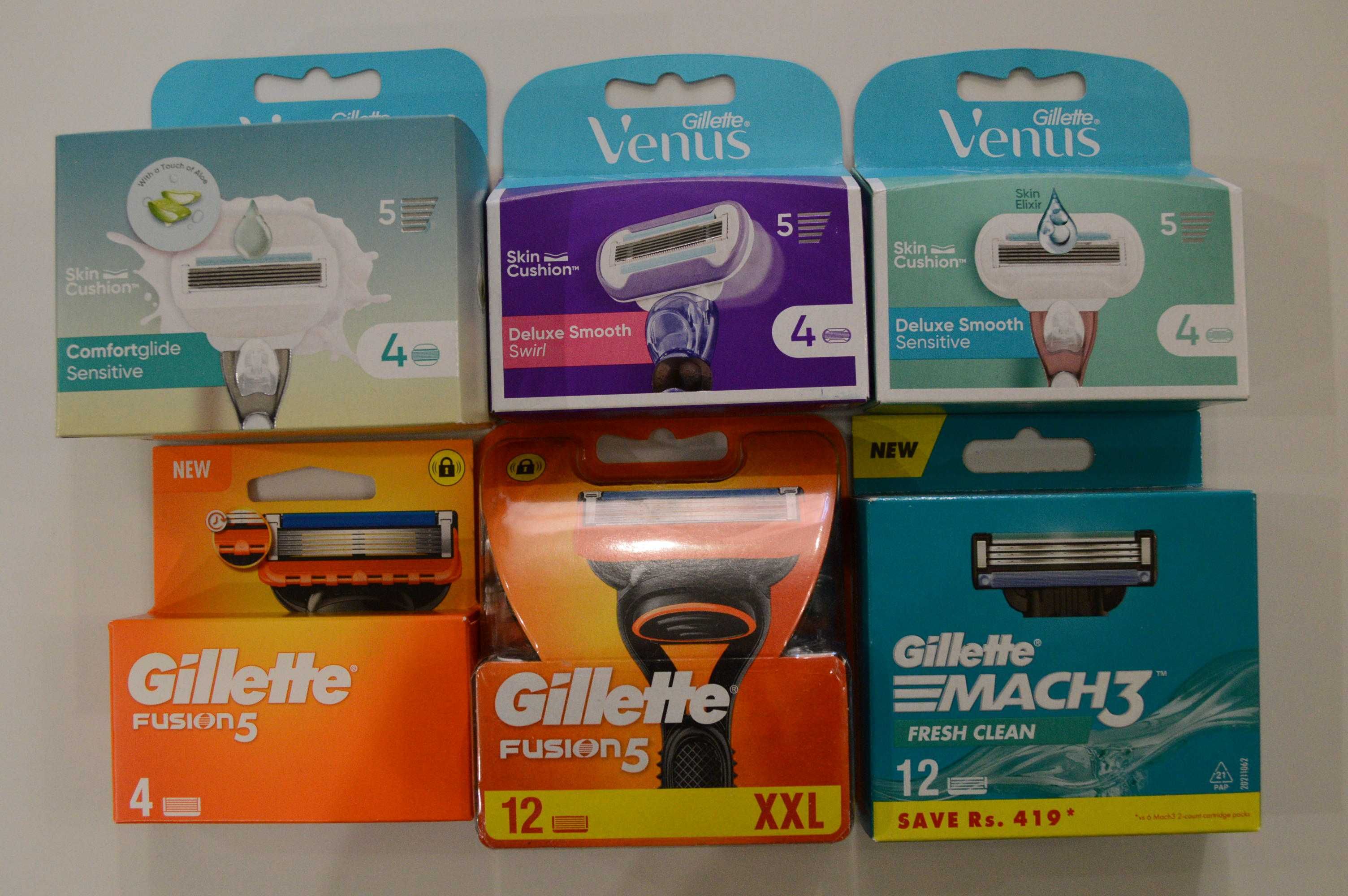 Gillette Fusion5 Fusion 5 Mach 3 mach3 Venus 5 Venus5 леза касети