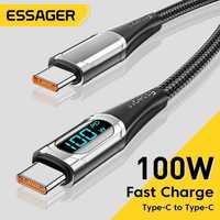 НОВЫЙ Usb Кабель Essager 100W Вт 5А 1/2 м + display USB-A/Type-C