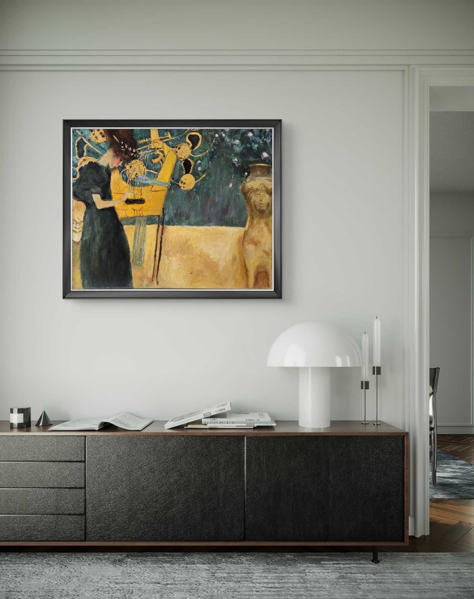 Obraz "Muzyka" 50x40cm, kopia obrazu G. Klimta, olej na płótnie