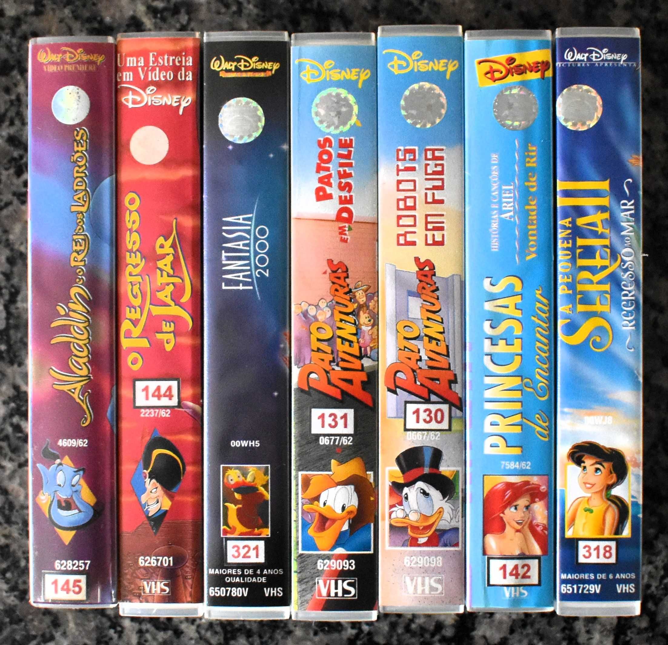 Lote 1 Disney - 7 filmes de animação em VHS