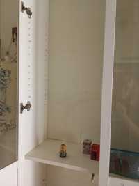 Armário estante Billy com portas vidro branco 202x80x30