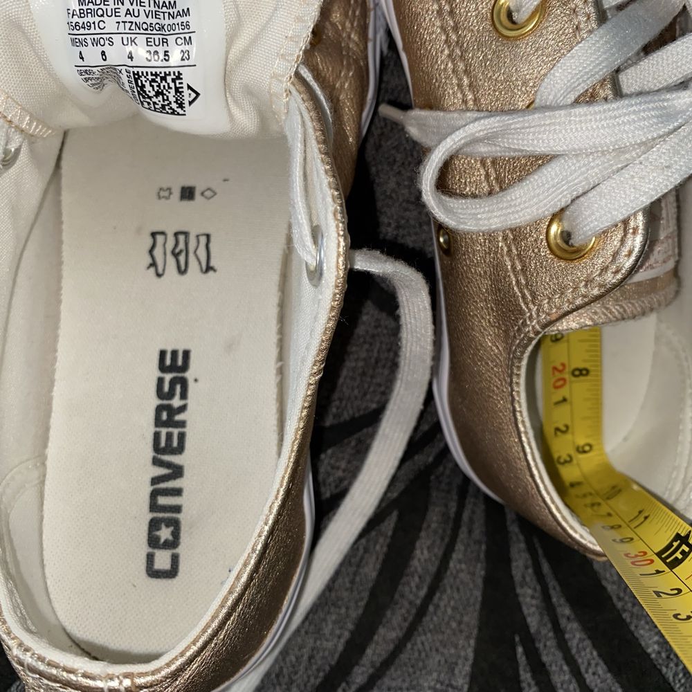 Макосини кеди Converse рожеві р-р 39 та золоті 36,5