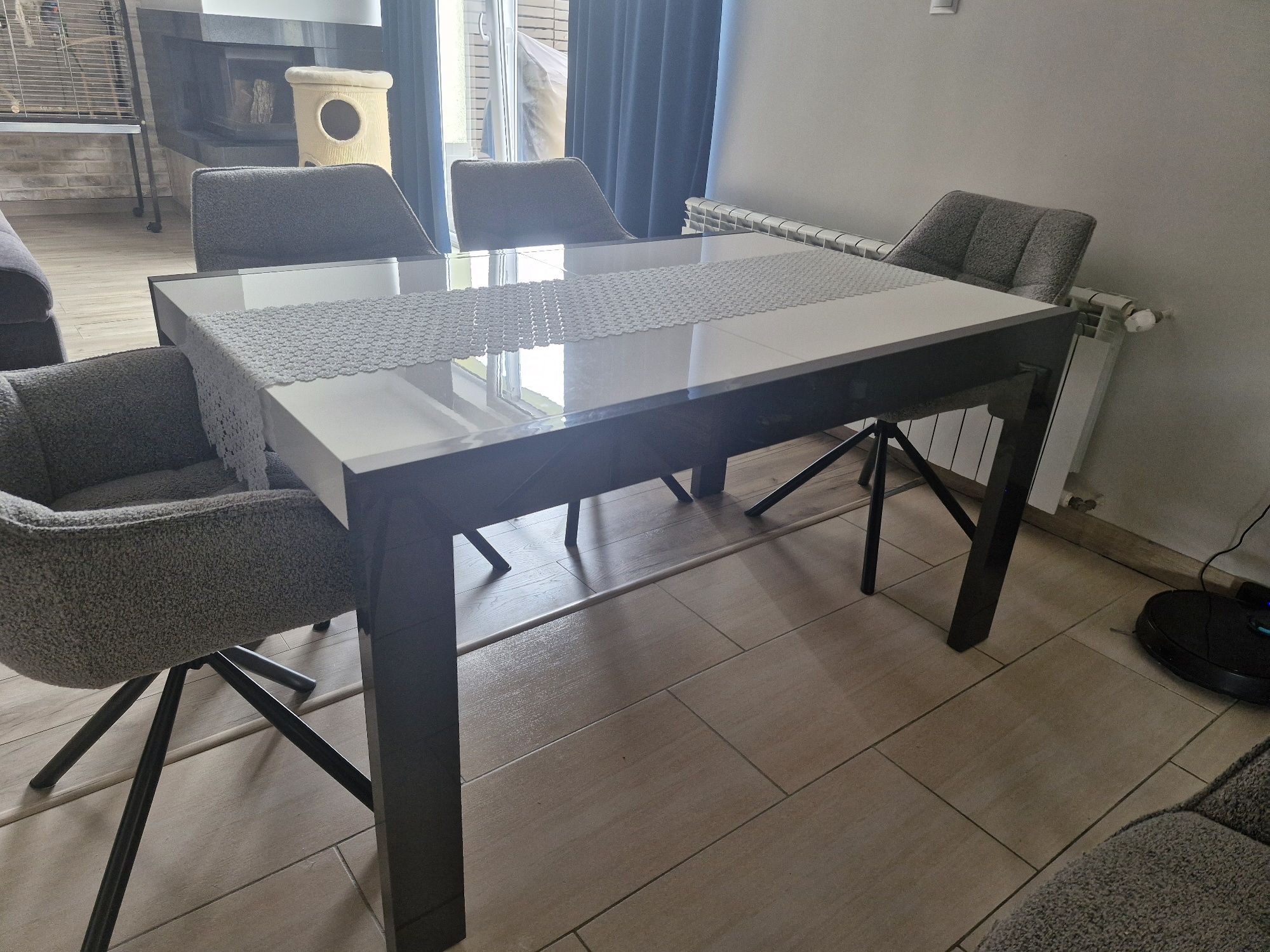 Stół Imperia wysoki polysk 140x90 do 250x90