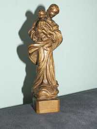 Madonna z dzieciątkiem rzeźba z drewna 15 cm