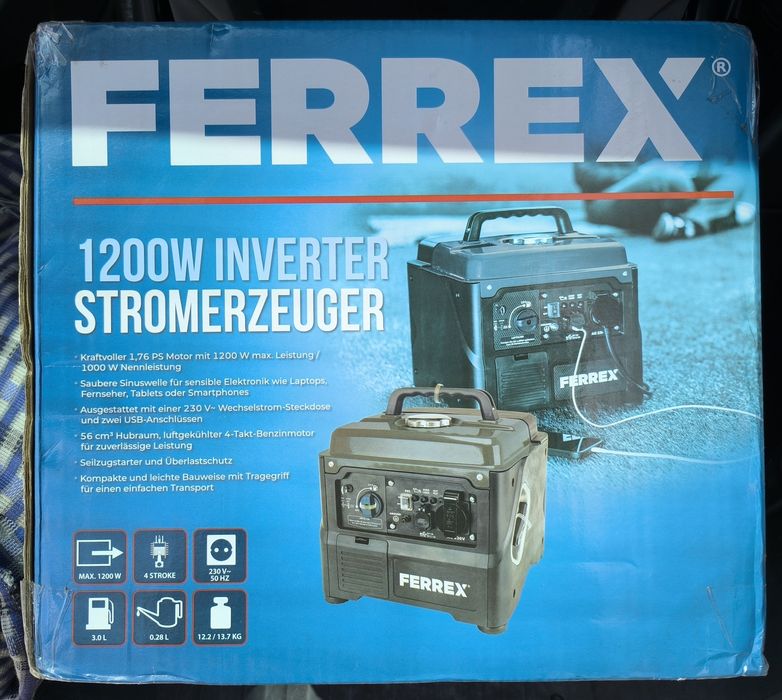 Інверторний 4-тактний генератор 1.2kWa з Німеччини правильна сінусоіда