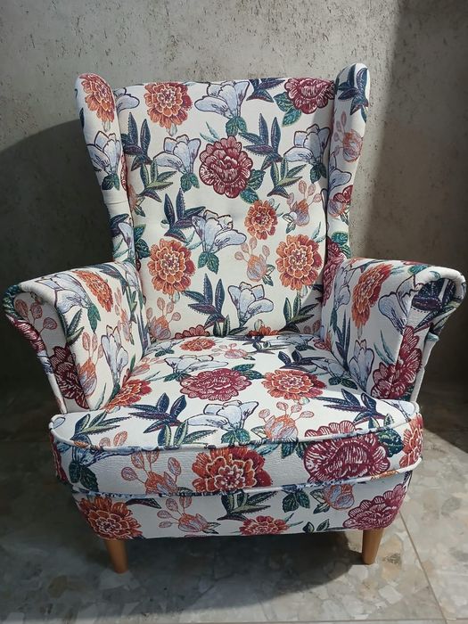 Fotel uszak kolorowy hiszpański Sisi czerwony