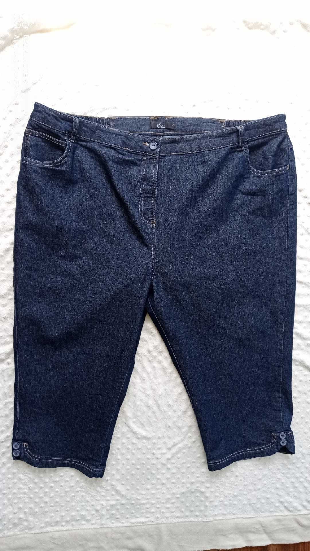 Джинсовые бриджи шорты штаны джинсы женские батал большого размер64-66