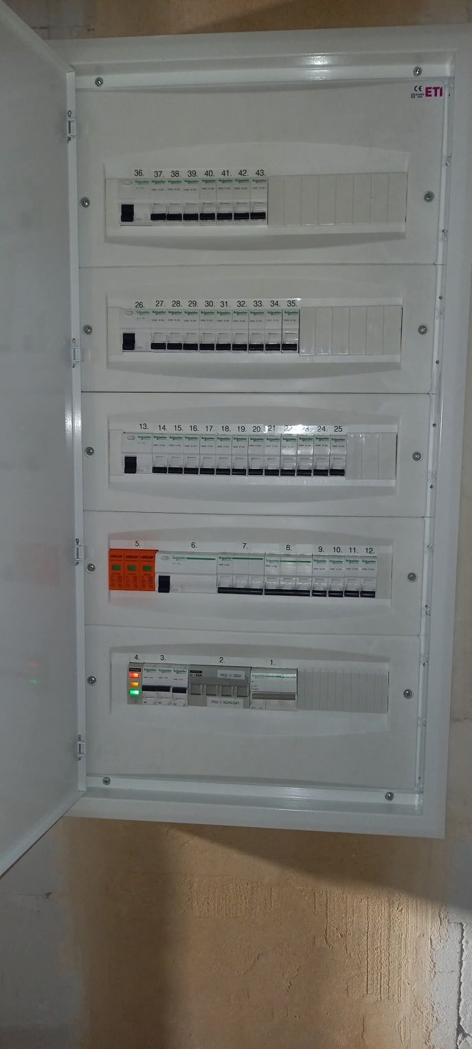 Usługi elektryczne, monitoring, alarmy.