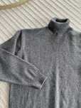 Gruby sweter z golfem szary męski golf melanż J&H XL wełniany wełna