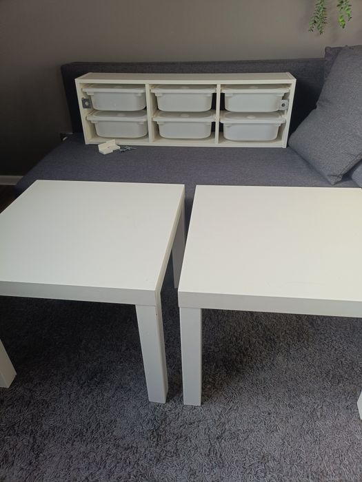 Ikea Trofast szafka ścienna plus Ikea Lack dwa stoliki