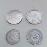 lote de 4 moedas prata m boas