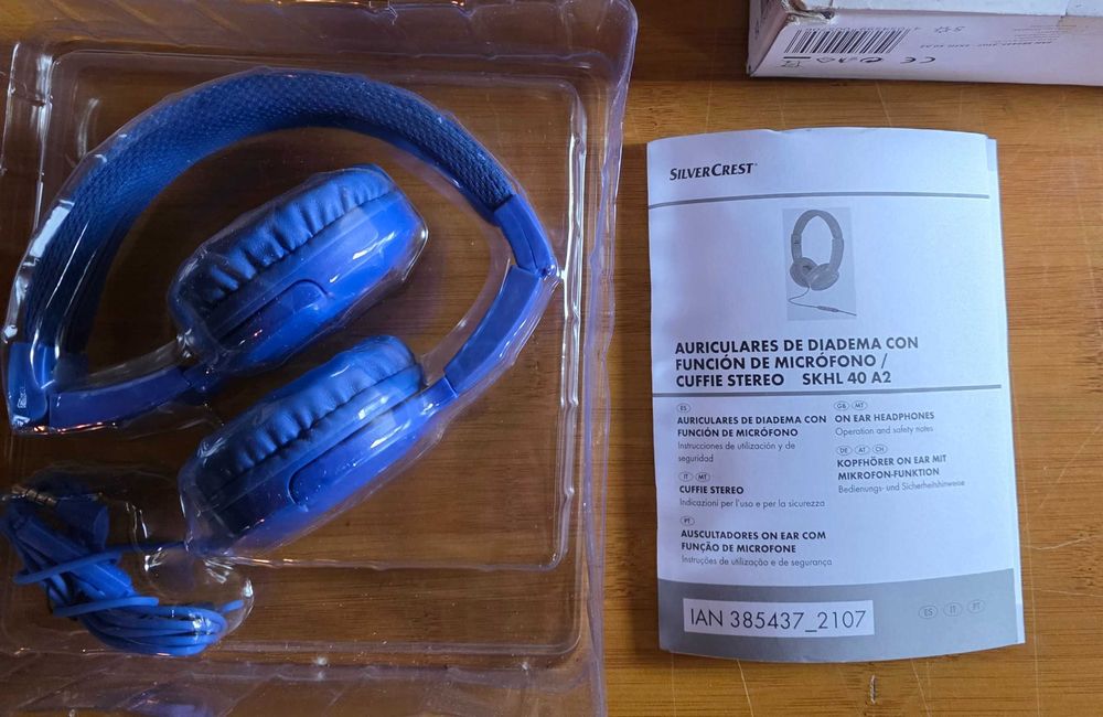 Słuchawki nauszne SilverCrest z mikrofonem – stereo, składane