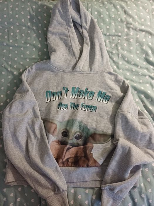 худі сіре з йодою don't make me use the force house brand M L