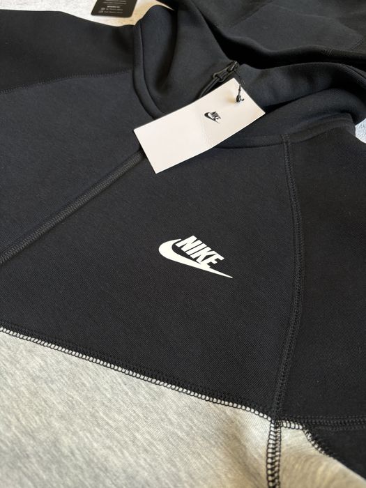 ОРИГІНАЛ! Кофта/зіпка Nike tech fleece сіро-чорна | S