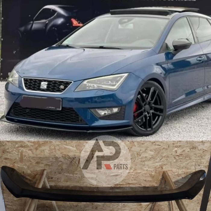 Seat Leon 5F Lip Aba Lamina Frontal Fr Cupra Preto brilhante