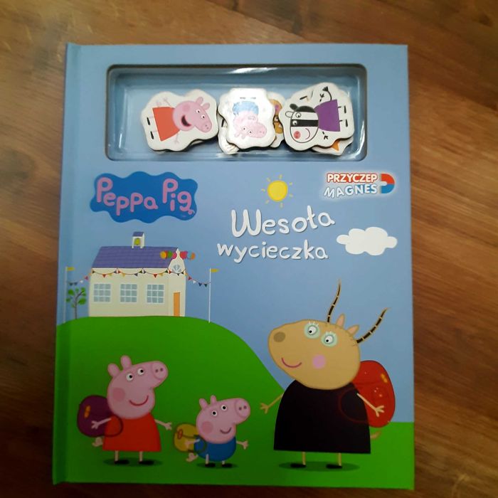 Swinka peppa ksiazeczka z magnesami