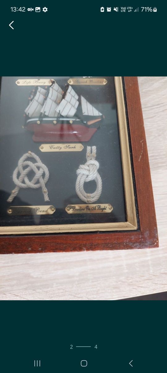 Skrzynka pojemnik na klucze z motywem żeglarskim
