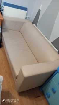 Zestaw sofa plus fotel skóra (eko)