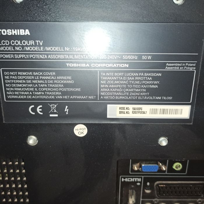 Telewizor 19 cali Toshiba 19AV605PG