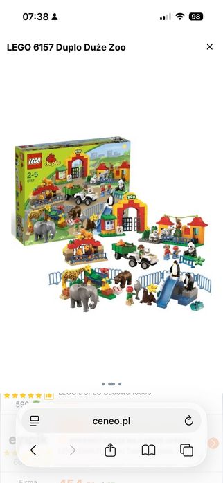 Lego Duplo Zoo - duży zestaw + pudełko!