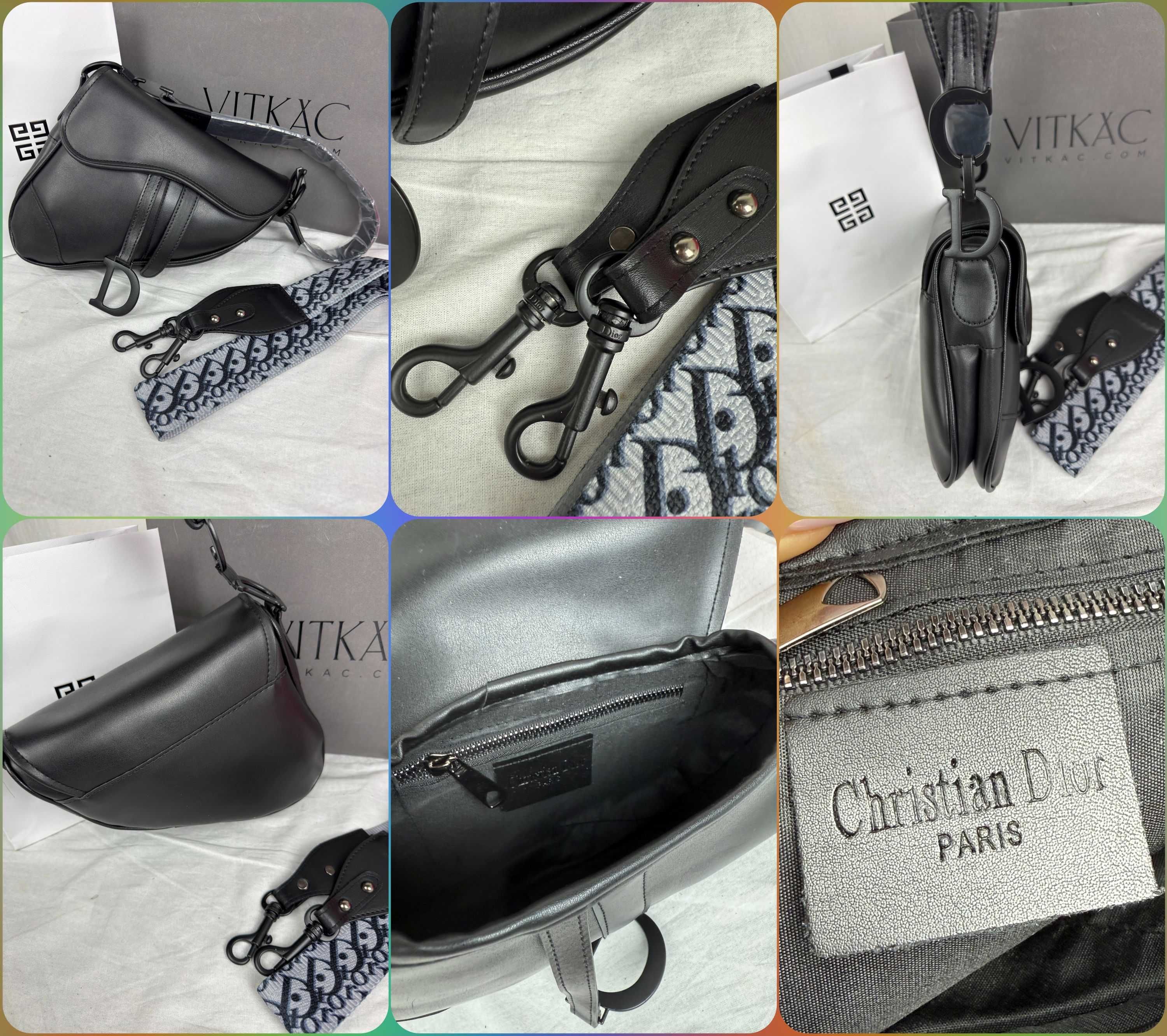 Torebka siodło Christian Dior czarne torebka monogram damska nowość