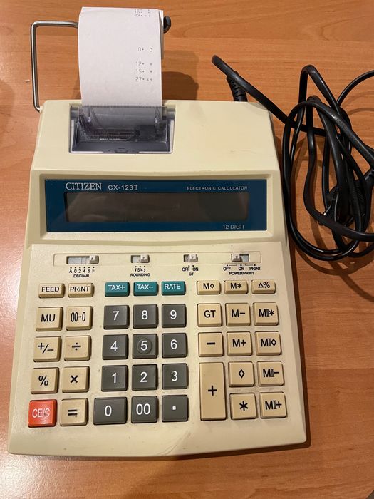 Kalkulator biurowy z taśmą Citizen CX 123 II