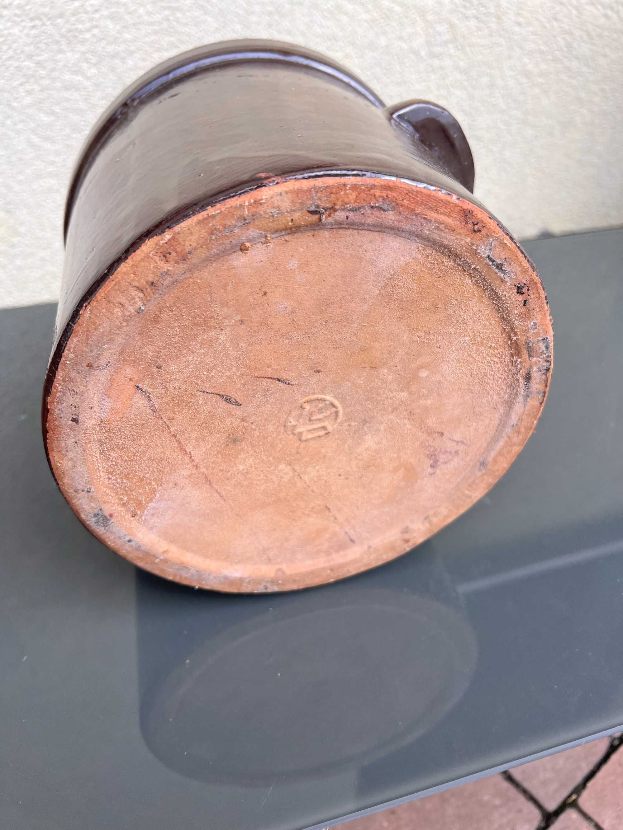 kamionka porcelit gliniak PRL garnek  deko vintage kolekcja