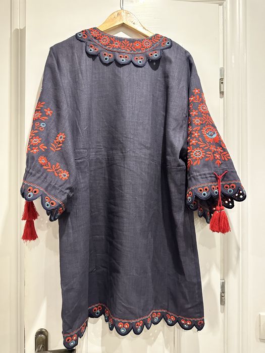 Плаття вишиванка синє червона платье вышиванка синие красная вышивка