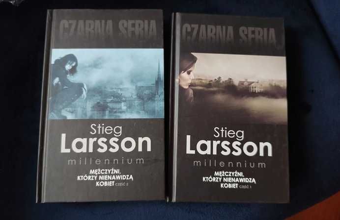 Stieg Larsson Millenium czarna seria kryminał mężczyźni którzy...