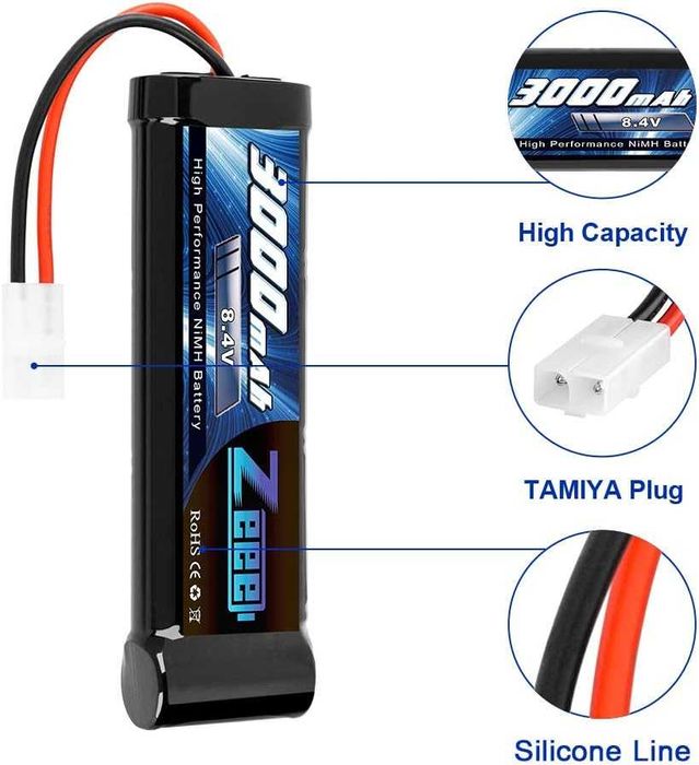 Zeee 8,4 V 3000 mAh RC Battery High Power NiMH