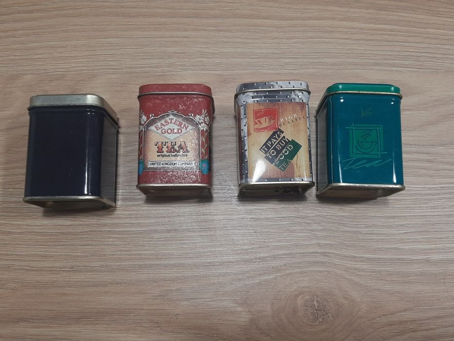 puszki pojemniki mini na herbatę