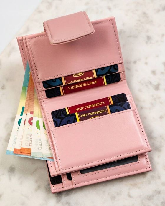 mały portfel damski ze skóry ekologicznej - peterson