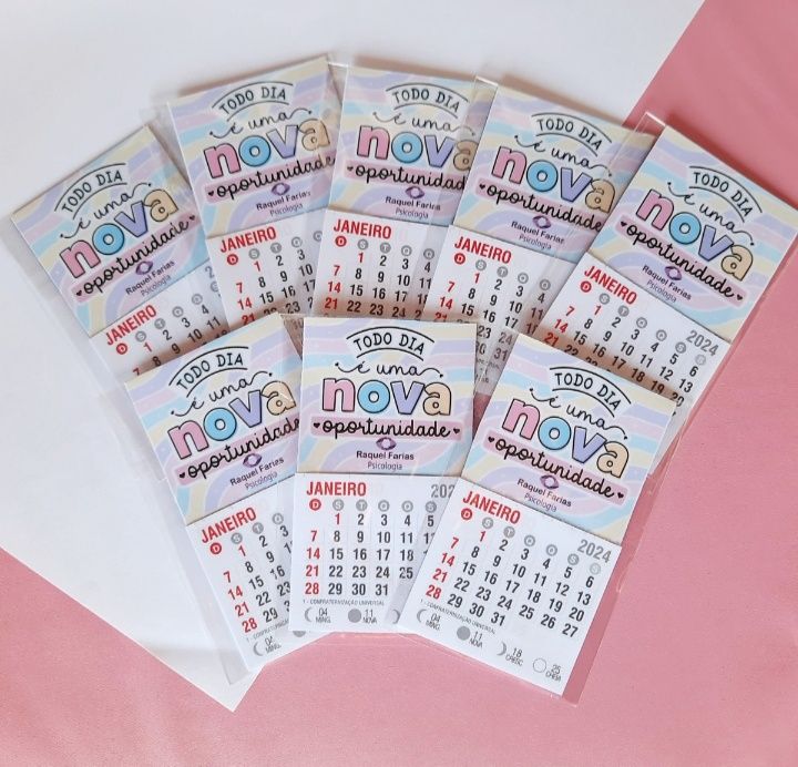 Mini calendários personalizados