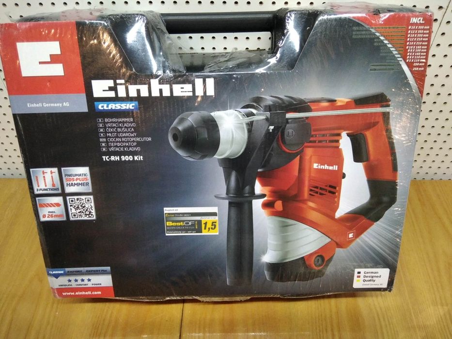 Młot udarowy Einhell TR-RH 900 + komplet wierteł