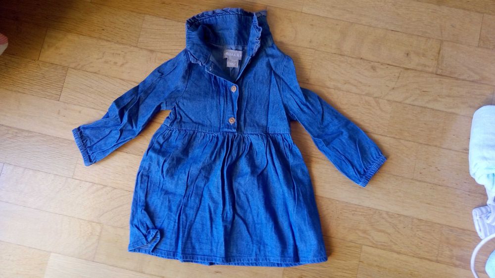 Vestido de ganga menina 6-9 meses (74 cm)