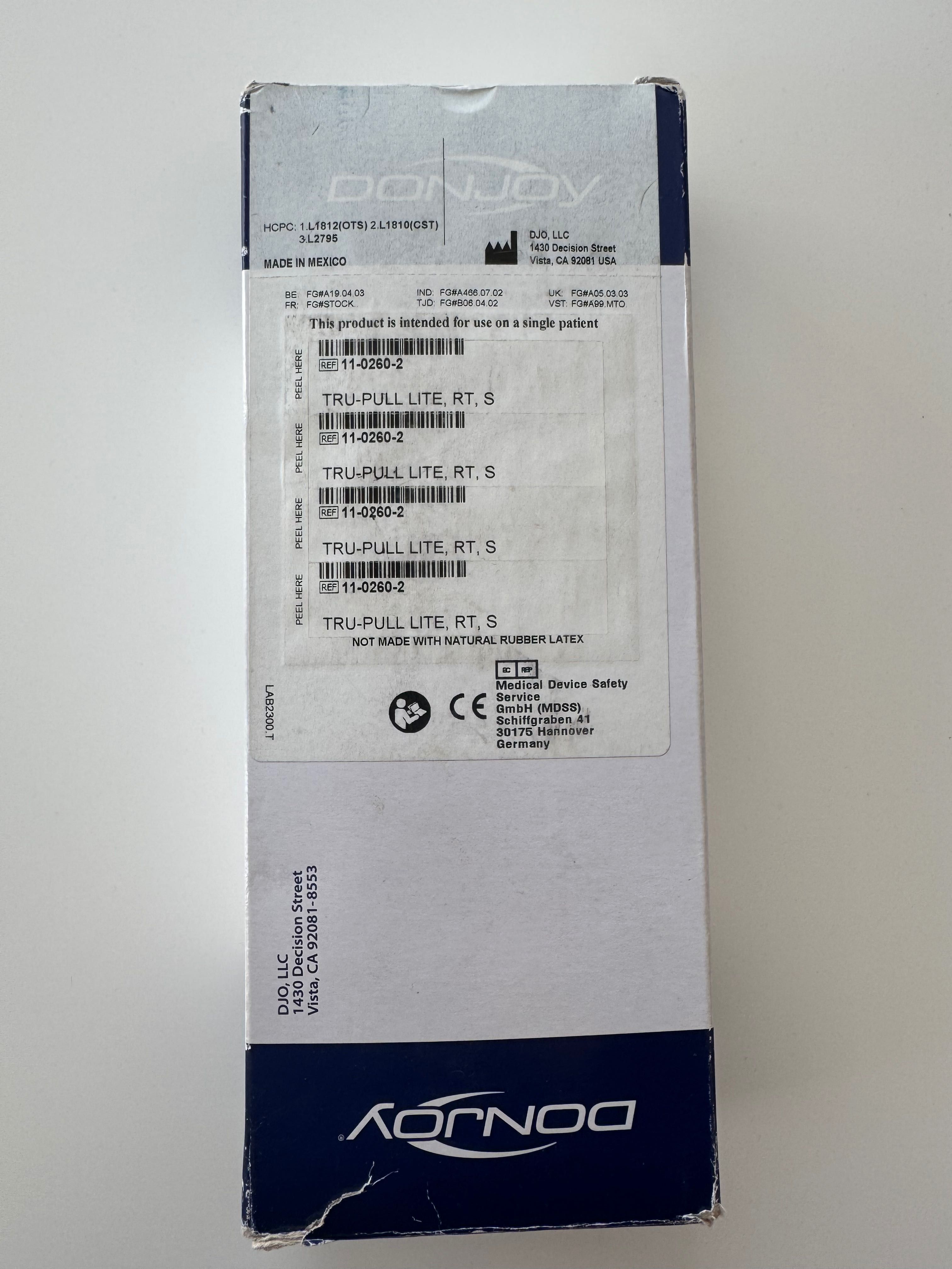 Orteza/ Stabilizator DonJoy tru-pull lite, rozmiar S, na prawe kolano