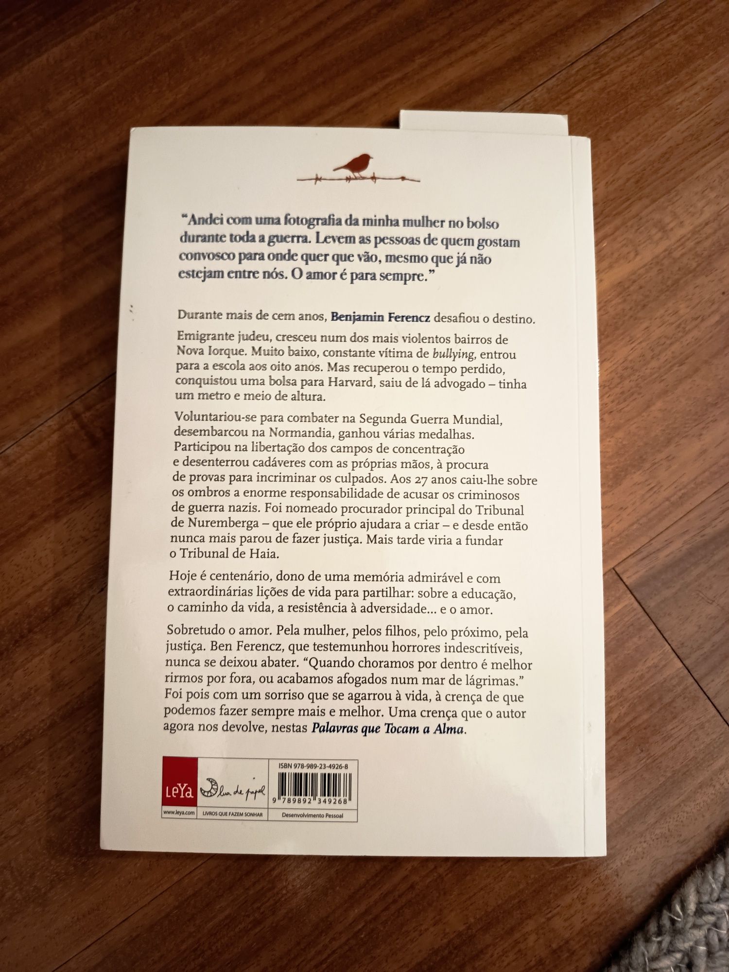 Livro: Palavras que Tocam a Alma - Benjamim Ferencz