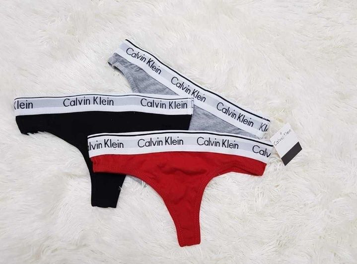 Bielizna Damska 3pak Stringi Figi Tommy Hilfiger CK Calvin Klein