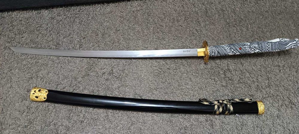 Самурайский меч Grand Way Katana 4145 Катана Ніж Нові Маклауд Дракон +