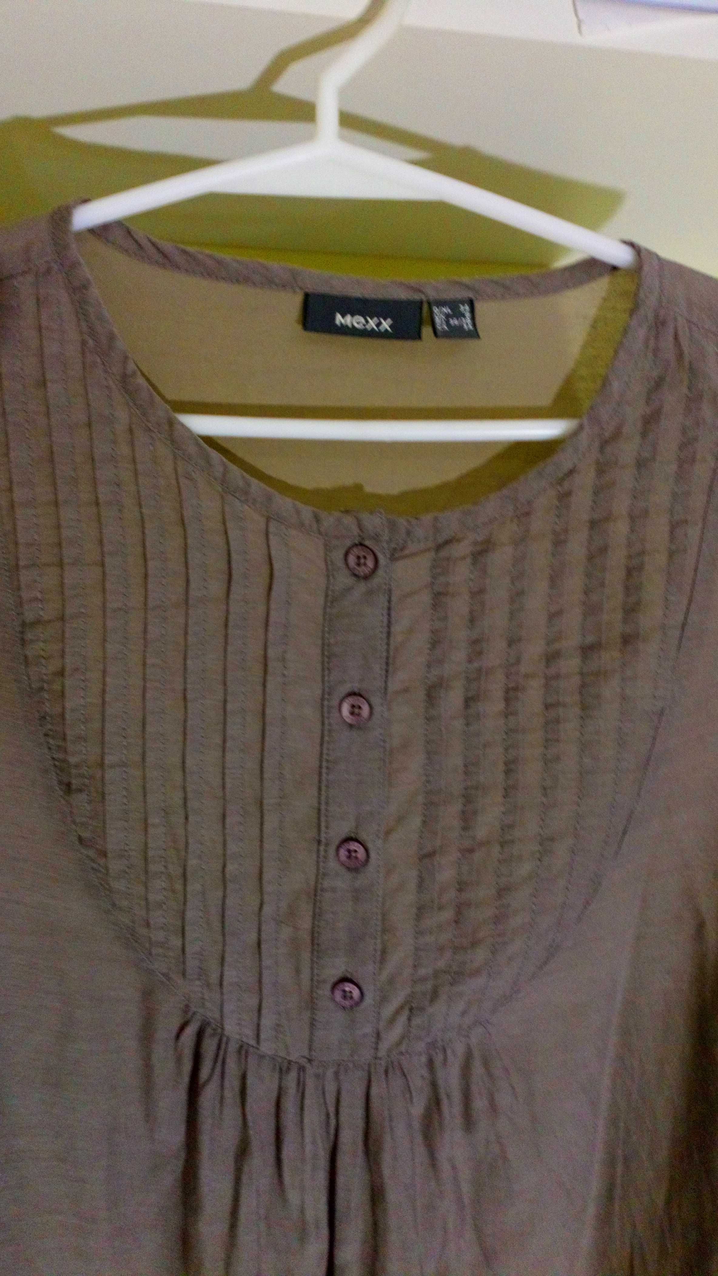 Tunika / sukienka brązowa khaki bawełna + wiskoza Mexx, r. S oversize