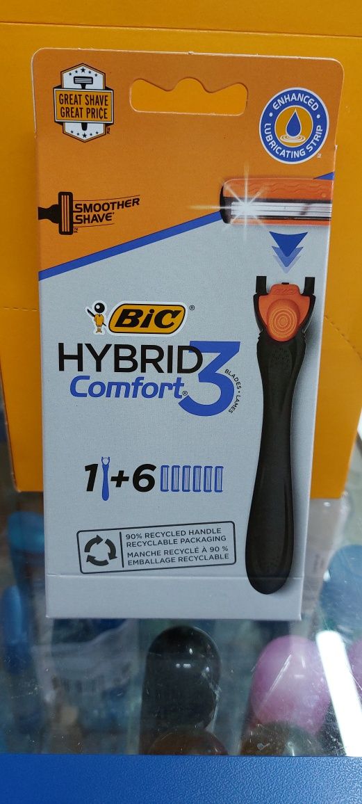 Станок для гоління Bic Hybrid 3 Comfort  + 6 картриджів