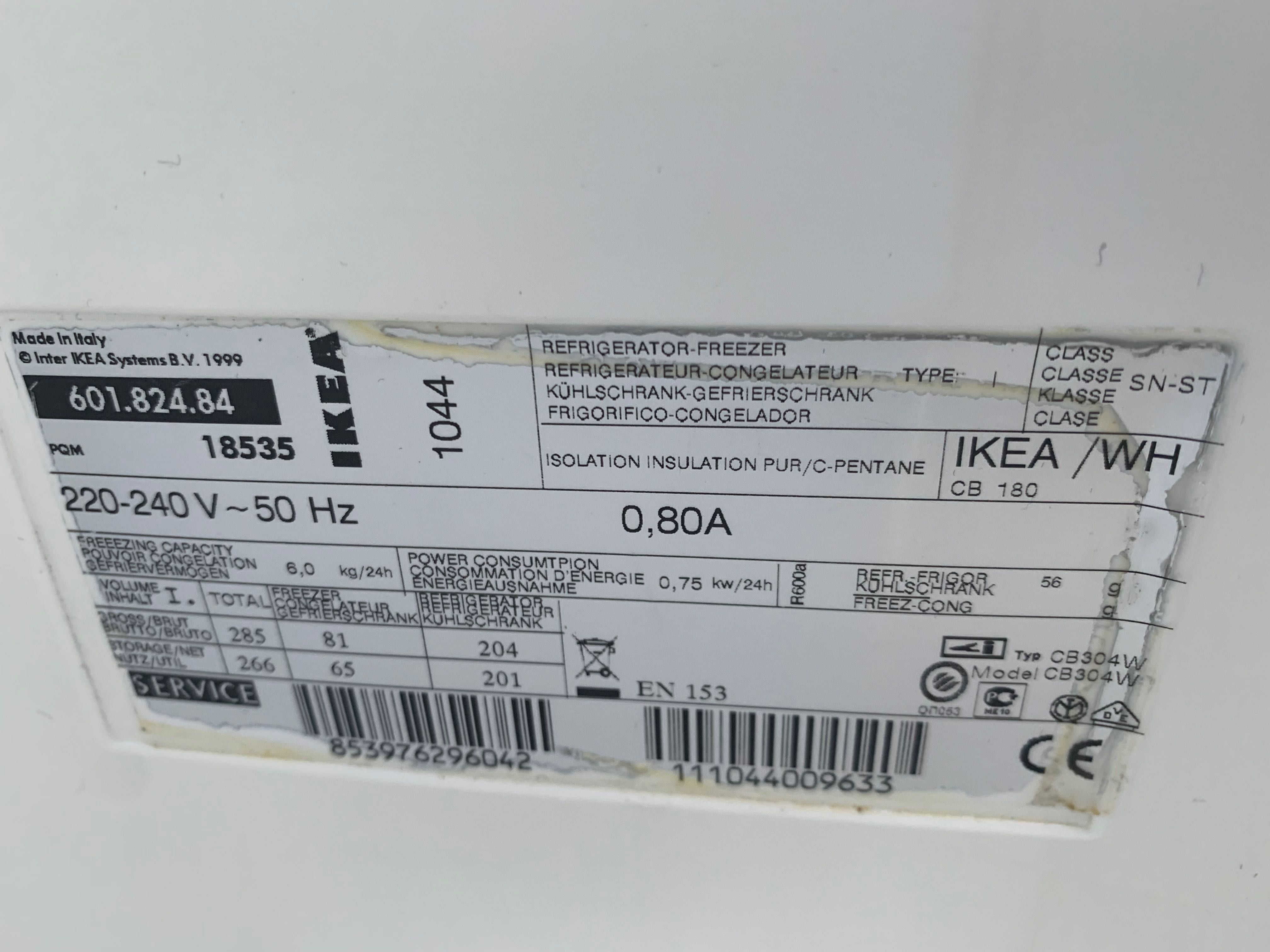 Lodówka do zabudowy Ikea