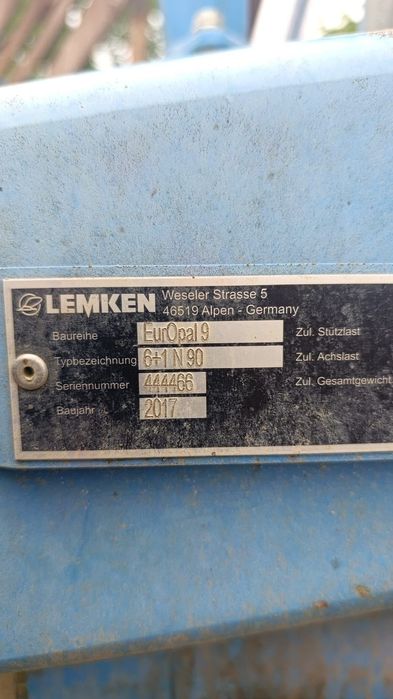 Плуг 6+1 ЛЕМКЕН, LEMKEN EvrOPAL 9, з передплужниками, полосовий, 2017