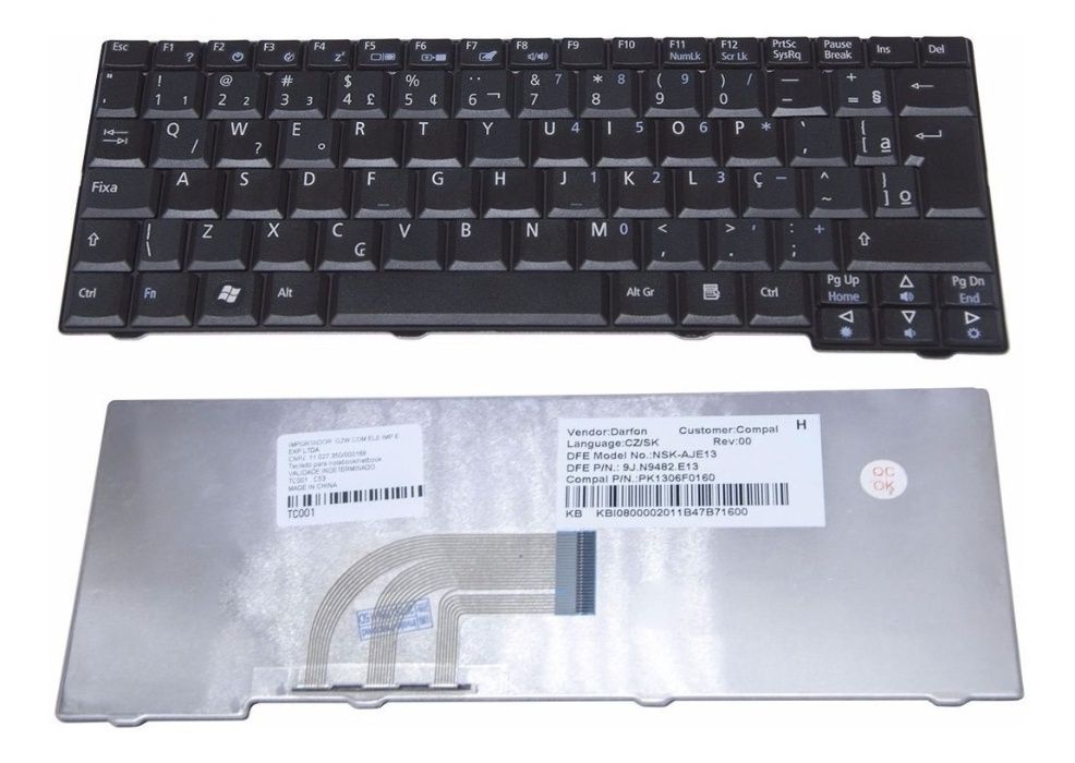 Teclado Acer One A110 A150 D150 D250 Pro 531 ZG5 ZG8 KAV10 KAV60 531 P