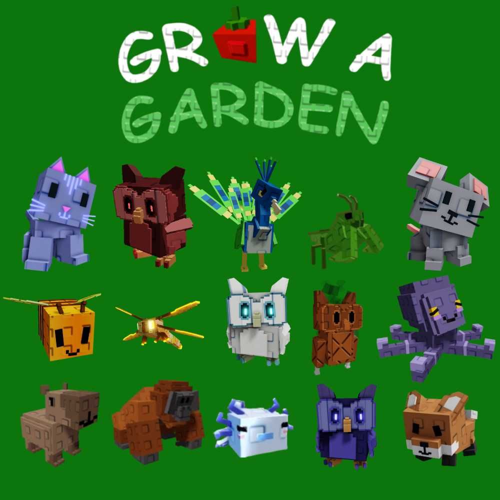 GROW A GARDEN | єнот | стрекоза
