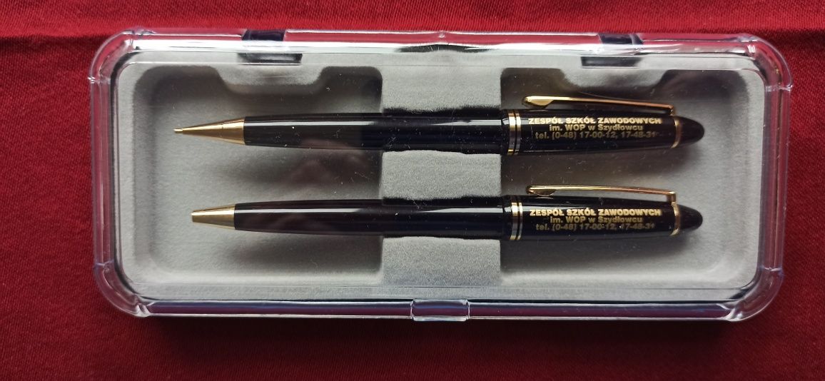 Komplet, zestaw piśmienniczy długopis i ołówek automatyczny